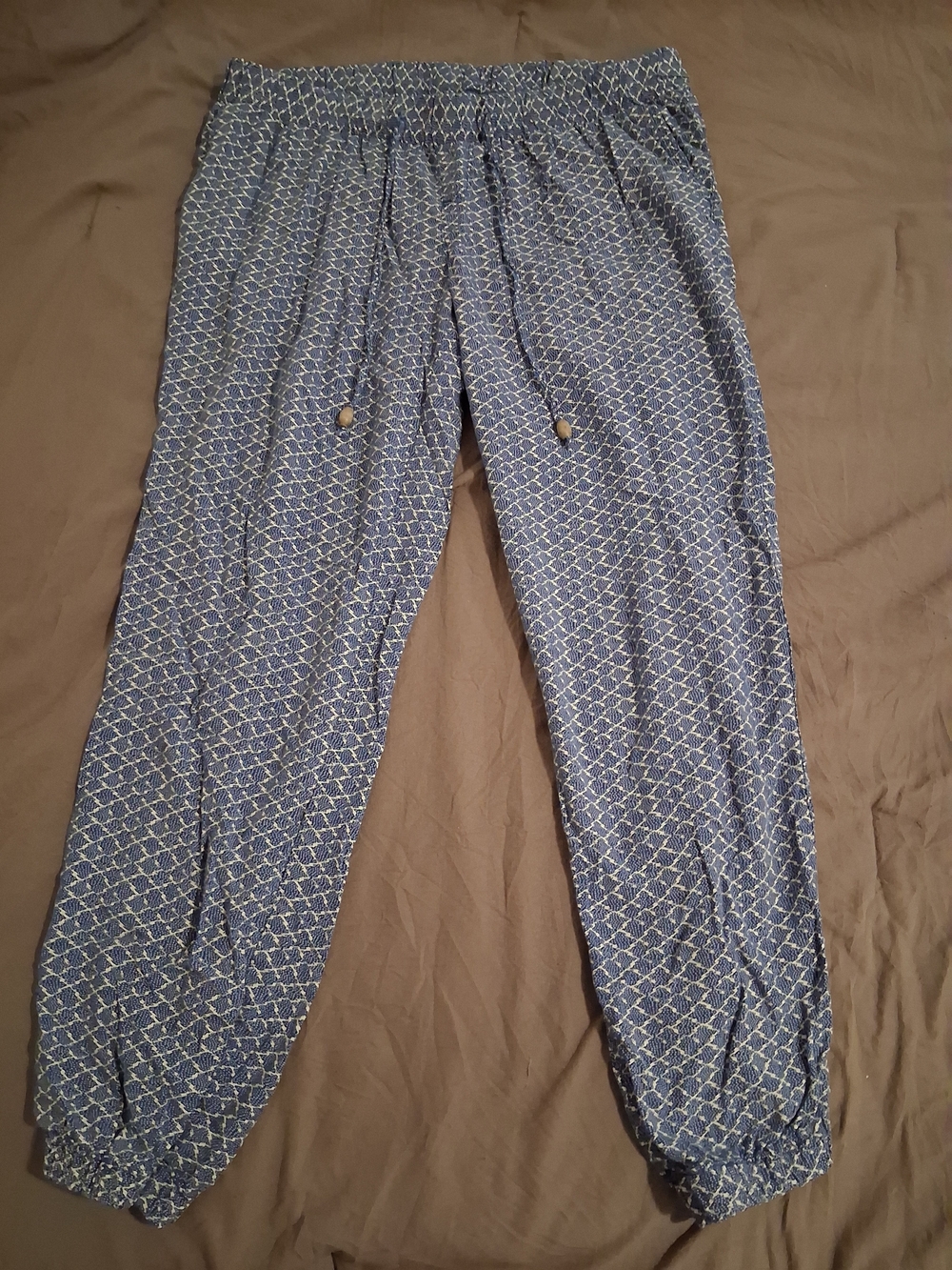 Old Navy Blue Pattern Drawstring Joggers
